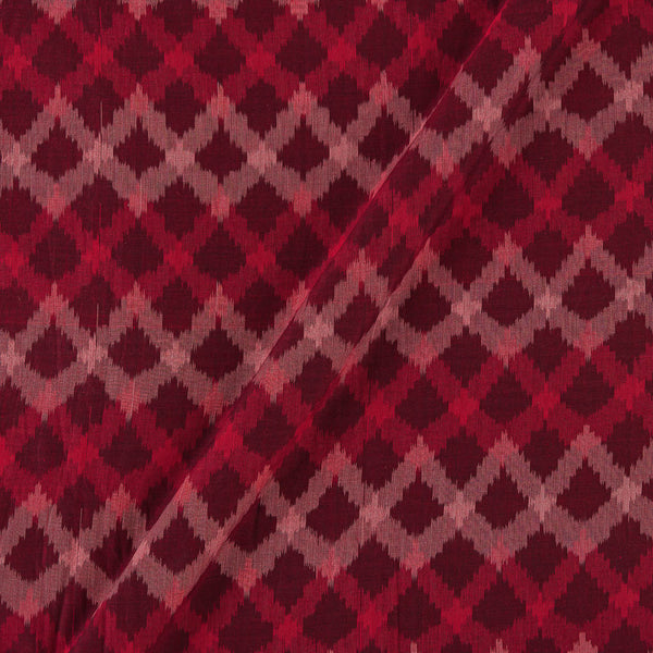 Mercerised Cotton Ikat Maroon Colour Fabric Online 9151ET