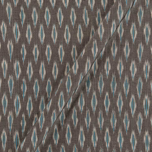 Buy Mercerised Cotton Ikat Grey Colour Fabric 9151O Online