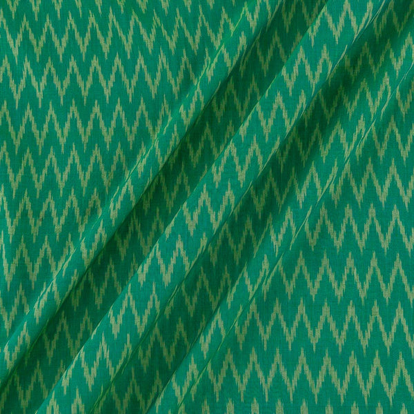 Mercerised Cotton Ikat Mint X Yellow Cross Tone Chevron Pattern Fabric Online 9151PX