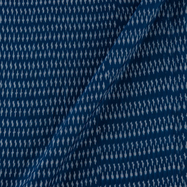 Mercerised Cotton Ikat Teal Blue Colour Fabric Online 9151QB