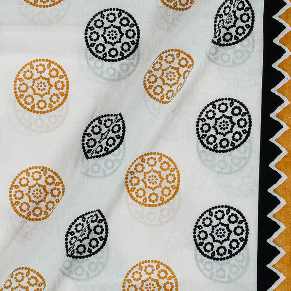 Soft Cotton Off White Colour Geometric Print 42 Inches Width Fabric freeshipping - SourceItRight
