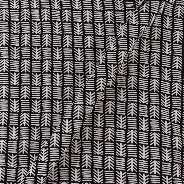 Soft Cotton Black Colour Geometric Print Fabric Online 9180CX