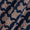 Ajrakh Cotton Indigo Colour Quirky Block Print Fabric 9350AP