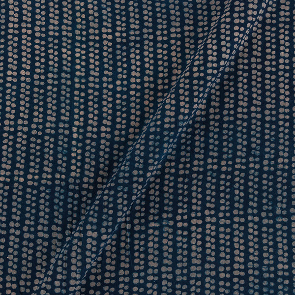 Dabu Cotton Indigo Colour Geometric Block Print Fabric 9350N