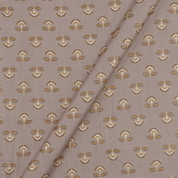 Spun Cotton Sea Salt Colour 42 Inches Width Floral Gold Foil Print Fabric freeshipping - SourceItRight