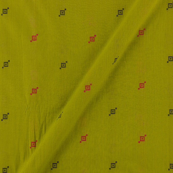 Cotton Self Jacquard Acid Green Colour Geometric Pattern 43 Inches Width Fabric freeshipping - SourceItRight