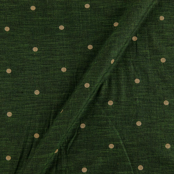 Cotton Golden Jacquard Butta Forest Green X Black Cross Tone Fabric Online 9359ABP3