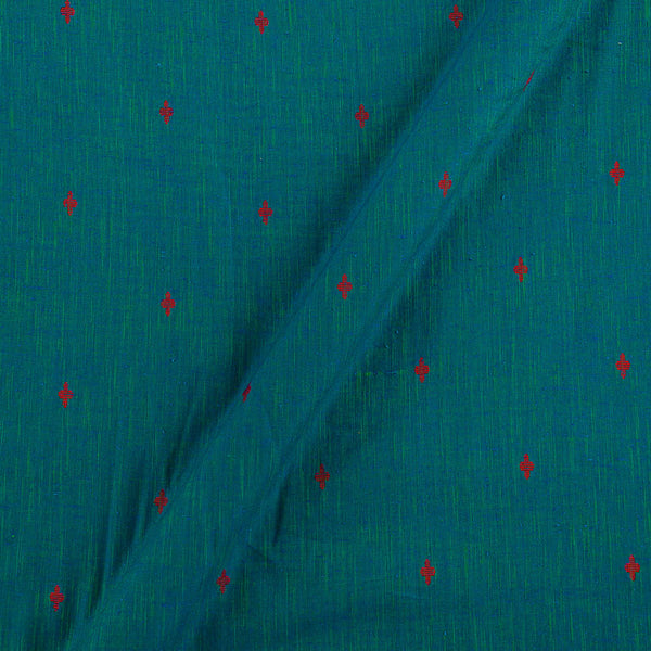 Buy Cotton Self Jacquard Butta Pattern Green Blue Two Tone Fabric 9359ADP Online