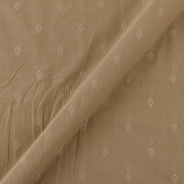 Cotton Jacquard Butti Beige Colour Washed Fabric Online 9359AFR8