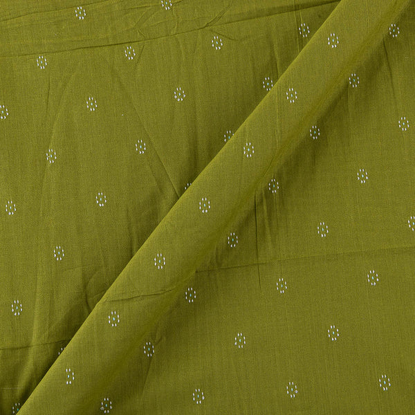 Cotton Jacquard Butti Acid Green Colour Washed Fabric Online 9359AFR6