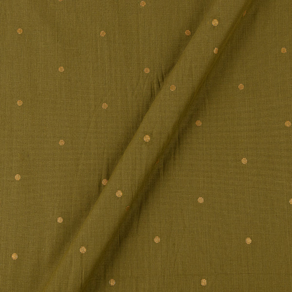 Cotton Jacquard Butti Mehendi Green Colour Fabric Online 9359AGB2
