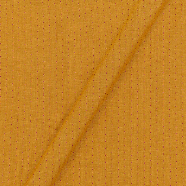 Cotton Self Jacquard Golden Yellow Colour Stripes 43 Inches Width Washed Fabric freeshipping - SourceItRight