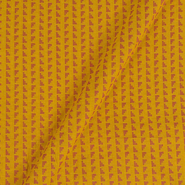 Cotton Self Jacquard Golden Yellow Colour 42 Inches Width Geometric Washed Fabric freeshipping - SourceItRight