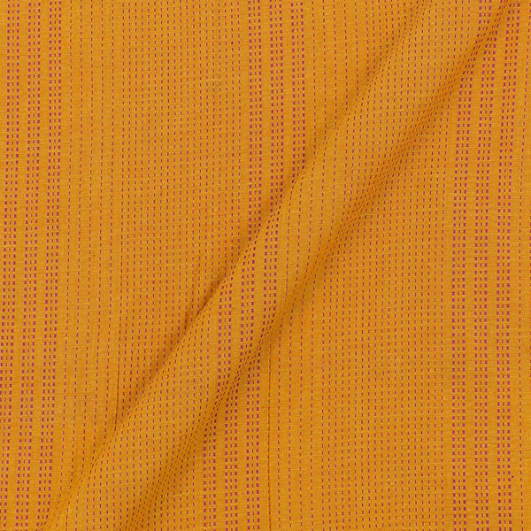 Cotton Self Jacquard Mustard Yellow Colour Stripes 43 Inches Width Washed Fabric freeshipping - SourceItRight