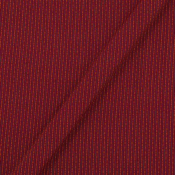 Slub Cotton Self Jacquard Maroon Colour 43 Inches Width Stripes Washed Fabric freeshipping - SourceItRight
