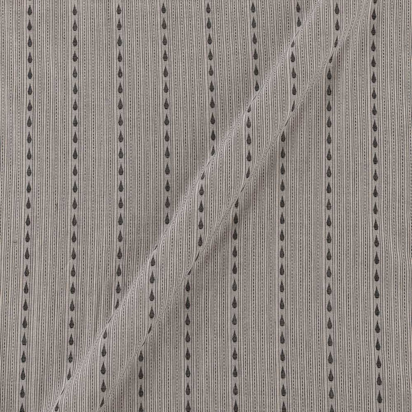 Cotton Self Jacquard Off White Colour Geometric Pattern Fabric freeshipping - SourceItRight