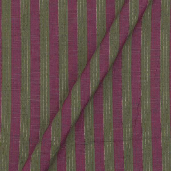 Cotton Slub Rani Pink Colour Woven Stripes 45 Inches Width Fabric freeshipping - SourceItRight