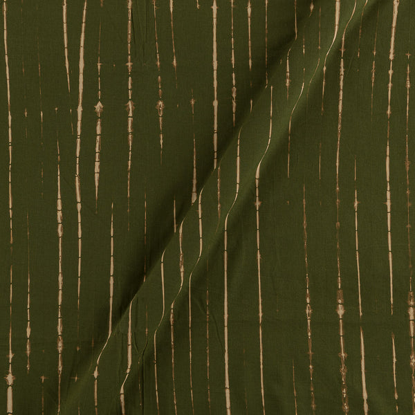 Buy Cotton Forest Green Colour Tie Dye Pattern Fabric 9362D Online