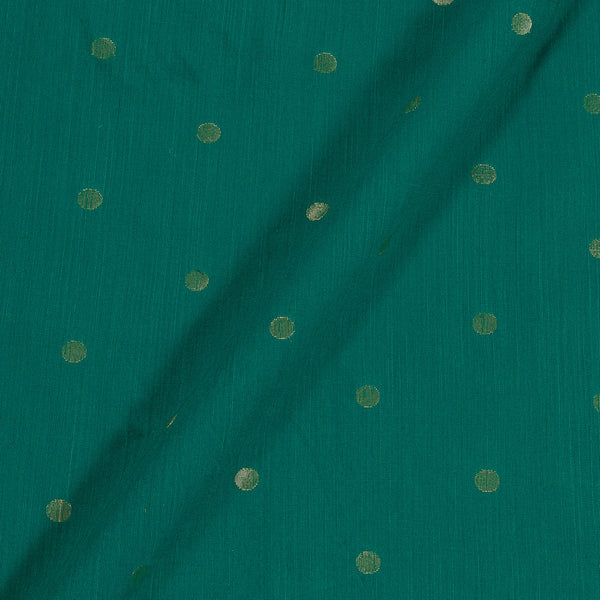 Spun Dupion Rama Green Colour Golden Butta 43 Inches Width Fabric freeshipping - SourceItRight