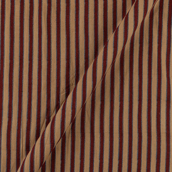 Cotton Beige Colour Stripes Print Fabric Online 9373BT