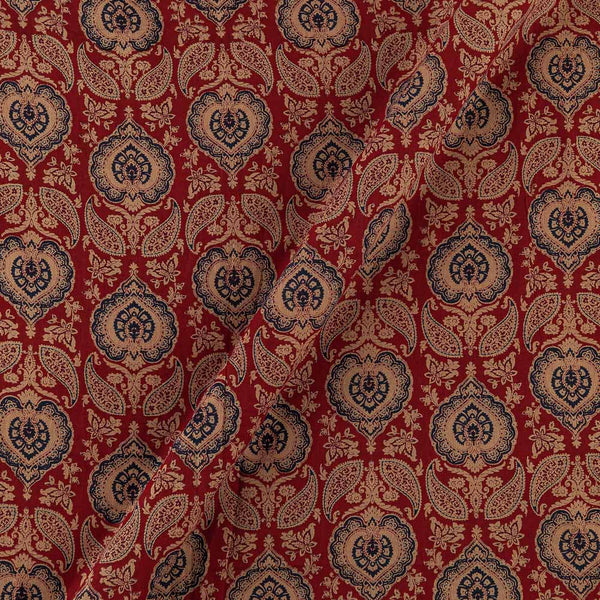 Cotton Mul Maroon Red Colour Ethnic Butta Print Fabric Online 9385BE2
