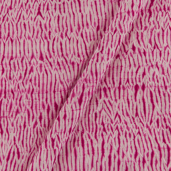 Cotton Tie and Dye Hand Shibori Rani Pink Colour Fabric 9387AY