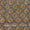 Cotton Cadet Blue Colour Floral Jaal Block Print Fabric 9392AD Online
