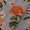 Modal Spun Cotton Grey Colour Orange Floral Gold Foil Printed Fabric freeshipping - SourceItRight