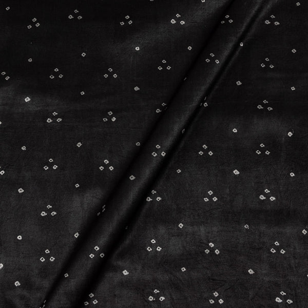 Buy Gaji Bandhej Authentic Ek Bundi Black Colour Fabric  Online 9418BR