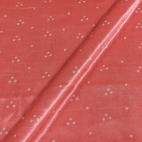 Gaji Bandhej Coral Pink Colour 45 Inches Width Fabric freeshipping - SourceItRight