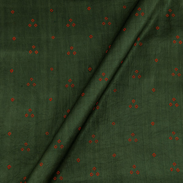 Gaji Bandhej Forest Green Colour Fabric 9418EU