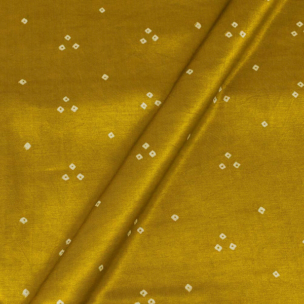 Gaji Olive Gold Colour Bandhani Print Fabric