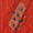Chinon Silk Feel Coral Colour Foil Printed Fabric