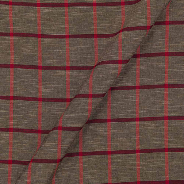 Slub Cotton Carbon Colour 43 Inches Width Checks Fabric freeshipping - SourceItRight