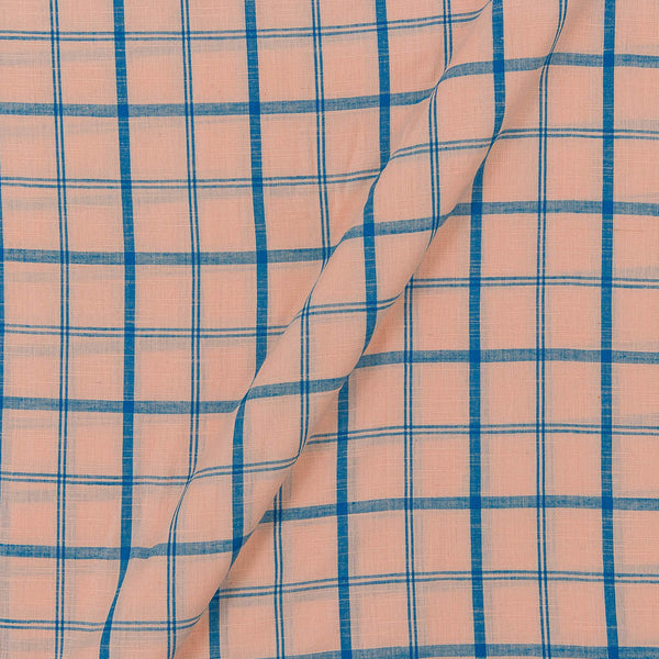 Slub Cotton Petal Pink Colour 43 Inches Width Checks Fabric freeshipping - SourceItRight