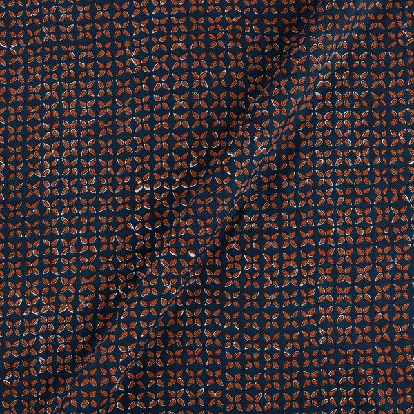 60's Cotton Indigo Colour Leaves Print Fabric 9427AG Online