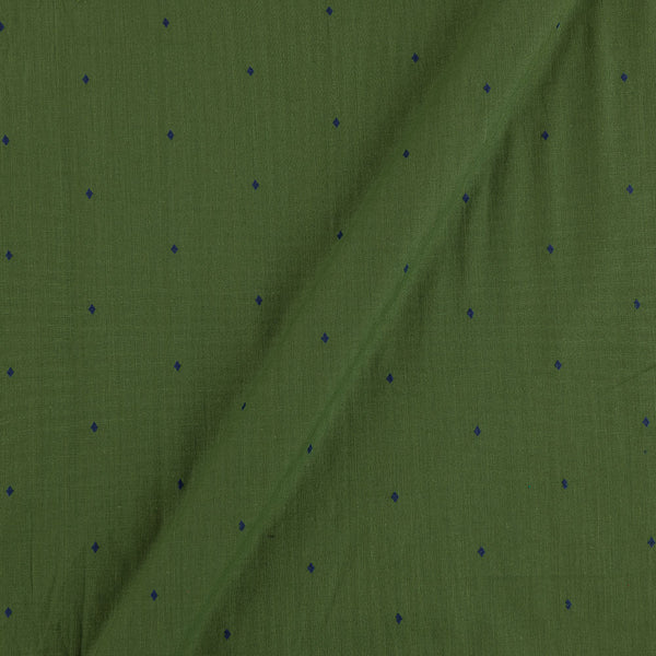 Cotton Jacquard Grass Green Colour Geometric Butti Fabric Online 9434AB