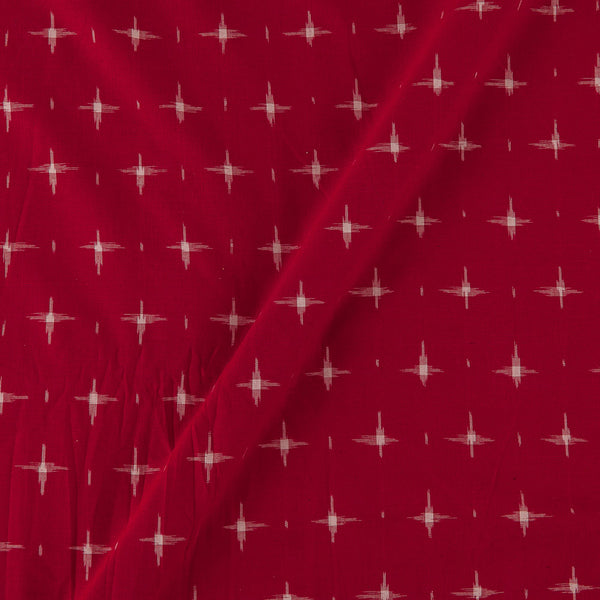 Handloom Cotton Red Colour Double Ikat Fabric Online 9438BG1