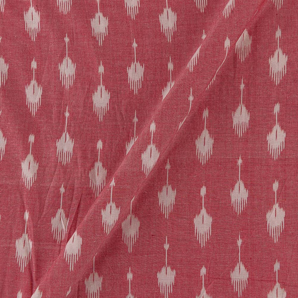 Handloom Cotton Carrot X White Cross Tone Double Ikat Fabric Online 9438EA2
