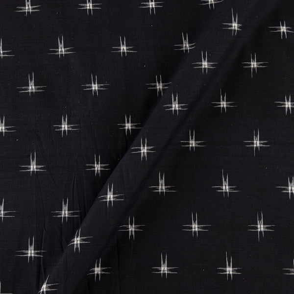 Handloom Cotton Black Colour Double Ikat Fabric Online 9438EC1