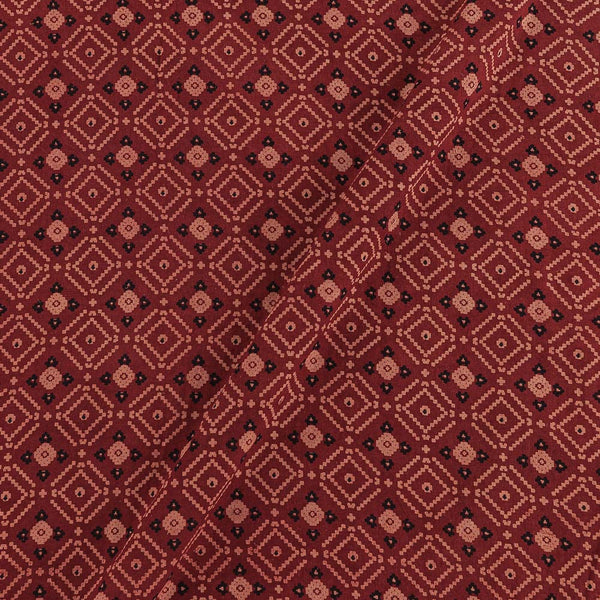 Gamathi Cotton Natural Dyed Patola Print Maroon Colour Fabric 9445AFH Online