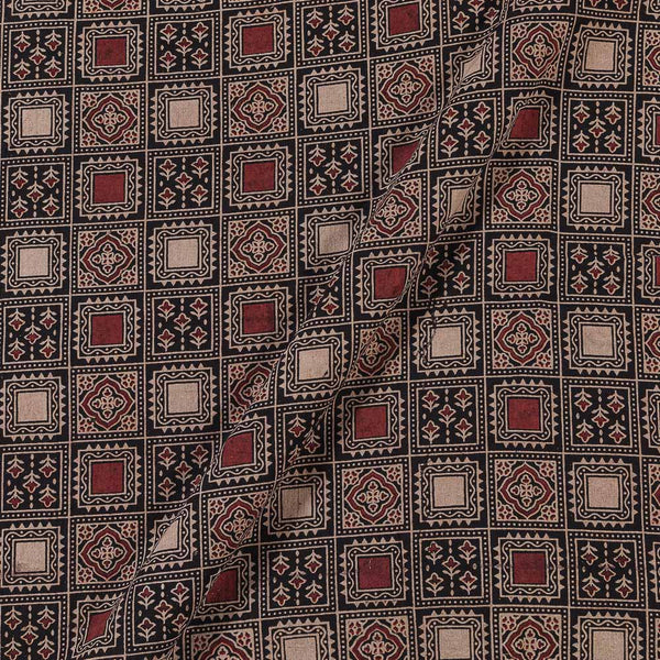 Gamathi Cotton Black Colour Double Kaam 45 Inches Width Natural Print  Fabric freeshipping - SourceItRight