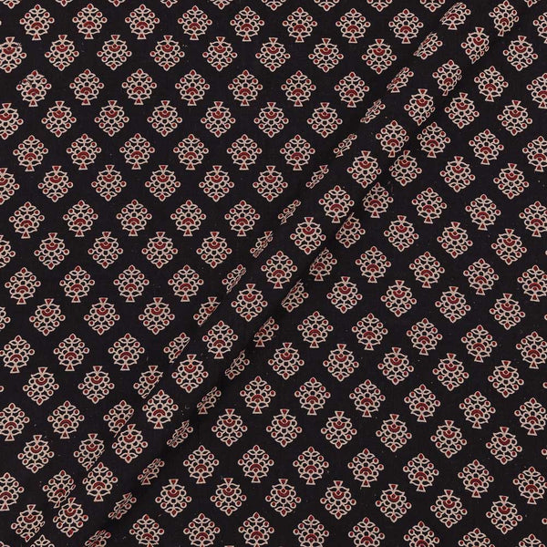 Gamathi Cotton Natural Dyed  Print Black Colour 46 Inches Width Fabric freeshipping - SourceItRight