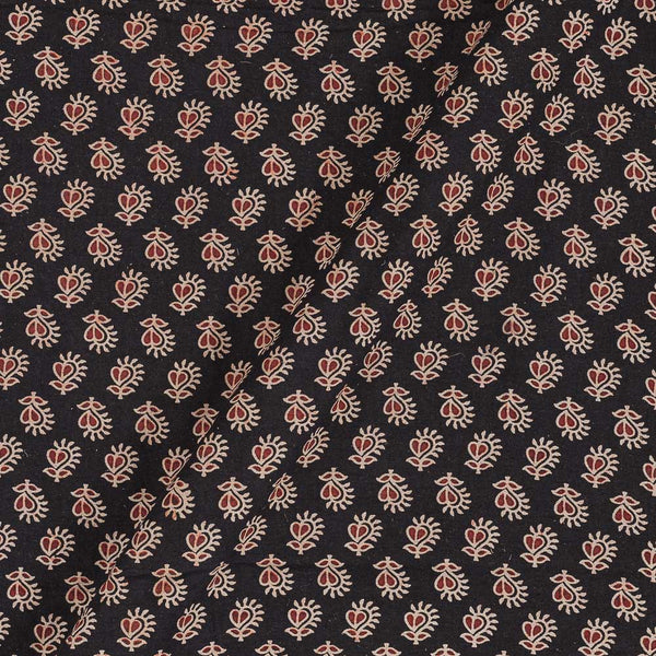 Gamathi Cotton Natural Dyed Floral Print Black Colour 45 Inches Width Fabric freeshipping - SourceItRight
