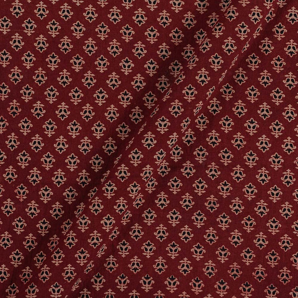 Gamathi Cotton Maroon Colour Double Kaam Natural Floral Print 45 Inches Width Fabric freeshipping - SourceItRight