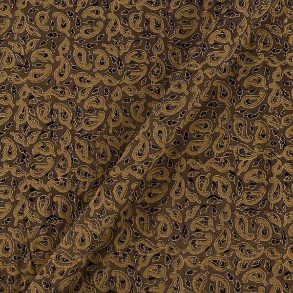 Ajrakh Cotton Mauve Colour Natural Dye Paisley Print Fabric Online 9446AKK