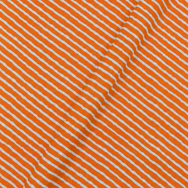 Soft Cotton Fanta Orange Colour 42 Inches Width Leheriya Print Fabric freeshipping - SourceItRight