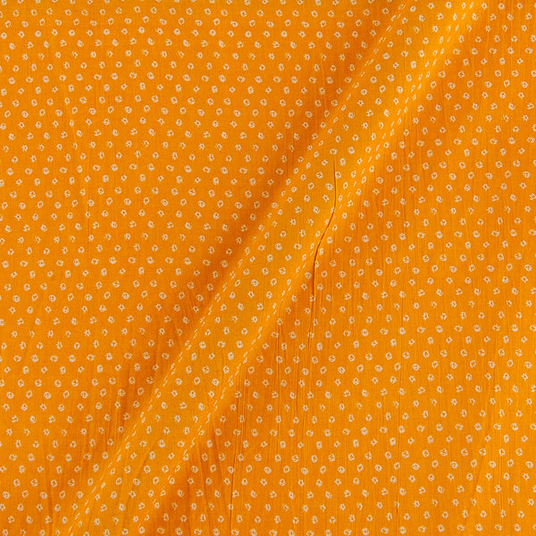 Buy Soft Cotton Golden Orange Colour Bandhani Print Print Fabric Online 9450FU1