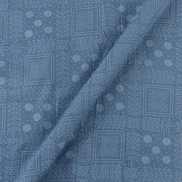 Cotton Steel Blue Colour Bandhani Print Fabric Online 9450IE1