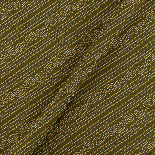 Soft Cotton Mehendi Green Colour Bandhani Print Fabric Online 9450IO2